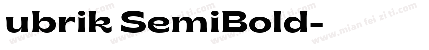 ubrik SemiBold字体转换
